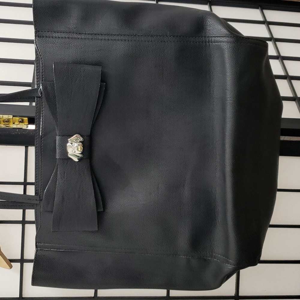 Betsey Johnson Polyurethane  tote bag with a dog!